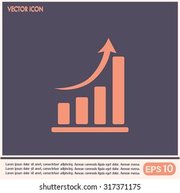 Vector icon growth diagram 