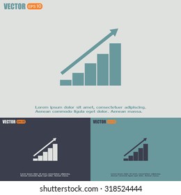 Vector icon growth diagram 