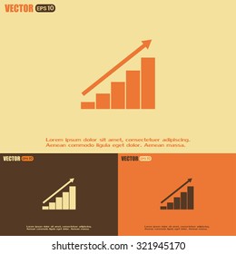 Vector icon growth diagram 