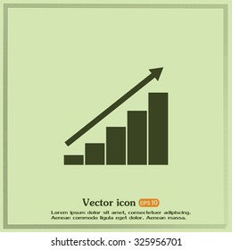 Vector icon growth diagram 