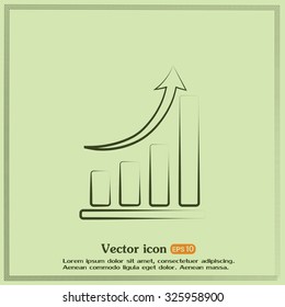 Vector icon growth diagram 