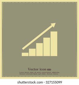 Vector icon growth diagram 