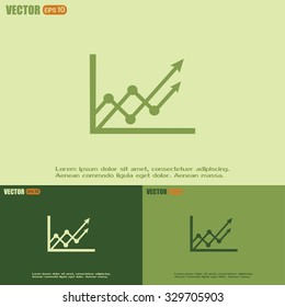 Vector icon growth diagram