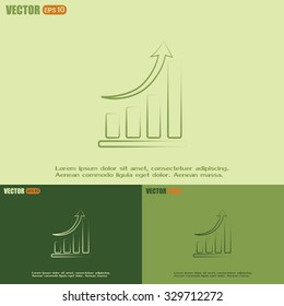 Vector icon growth diagram 