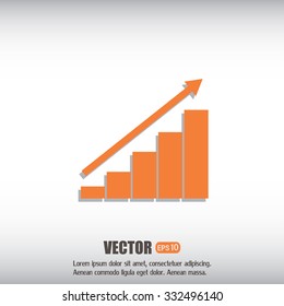 Vector icon growth diagram 
