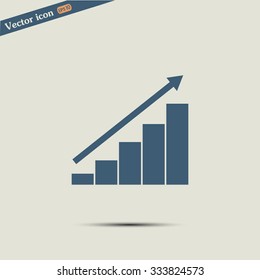 Vector icon growth diagram 