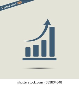Vector icon growth diagram 