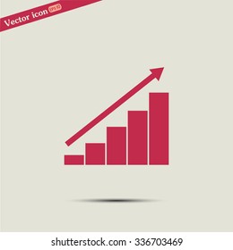 Vector icon growth diagram 