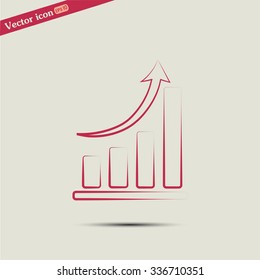 Vector icon growth diagram 
