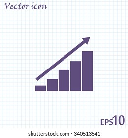 Vector icon growth diagram 