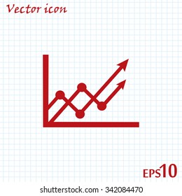 Vector icon growth diagram