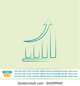 Vector icon growth diagram 