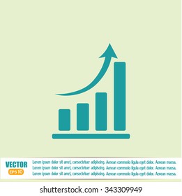 Vector icon growth diagram 