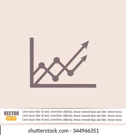 Vector icon growth diagram