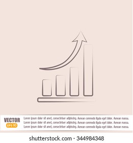 Vector icon growth diagram 