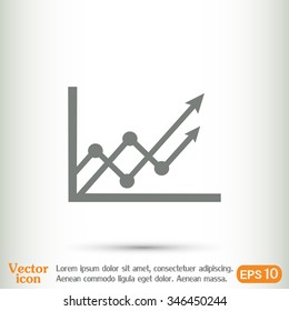 Vector icon growth diagram