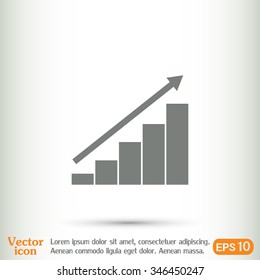 Vector icon growth diagram 