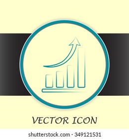 Vector icon growth diagram 