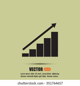 Vector icon growth diagram 