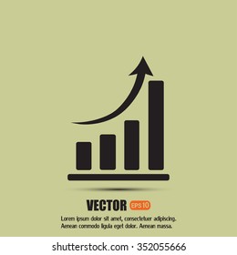 Vector icon growth diagram 