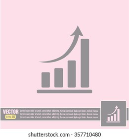 Vector icon growth diagram 