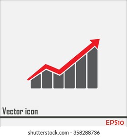Vector Icon Growth Diagram