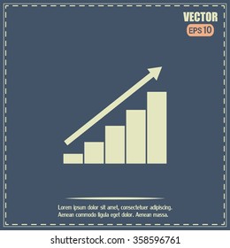 Vector icon growth diagram 