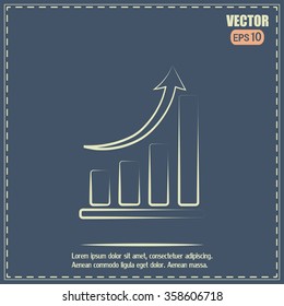 Vector icon growth diagram 