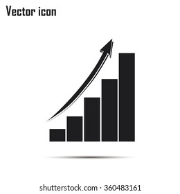 Vector icon growth diagram