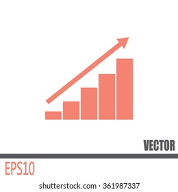 Vector icon growth diagram 