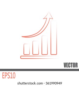 Vector icon growth diagram 