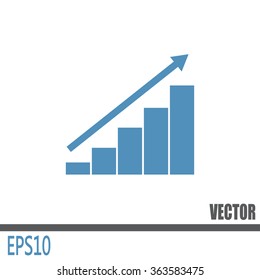 Vector icon growth diagram 