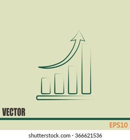 Vector icon growth diagram 