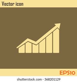 Vector icon growth diagram