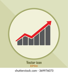 Vector icon growth diagram