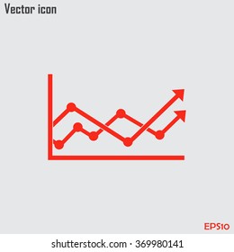 Vector icon growth diagram