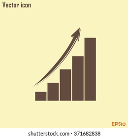 Vector icon growth diagram