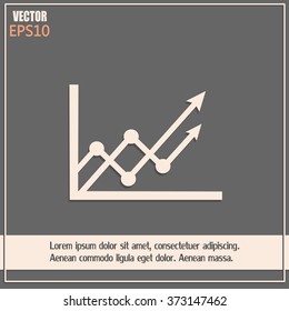 Vector icon growth diagram
