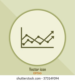 Vector icon growth diagram