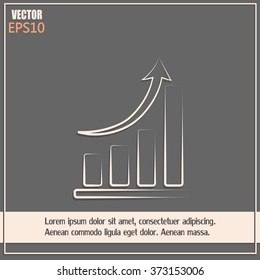 Vector icon growth diagram 