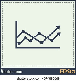 Vector icon growth diagram