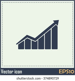 Vector icon growth diagram