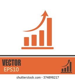 Vector icon growth diagram 