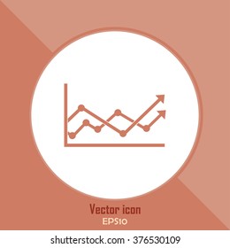 Vector icon growth diagram
