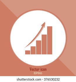 Vector icon growth diagram