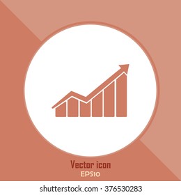 Vector icon growth diagram