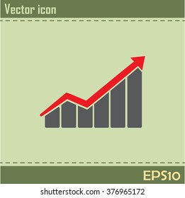 Vector icon growth diagram