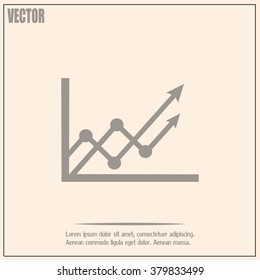 Vector icon growth diagram