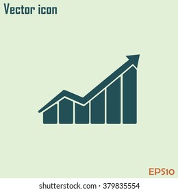 Vector icon growth diagram