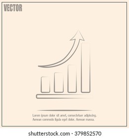 Vector icon growth diagram 